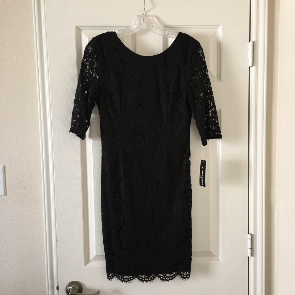 Sharagano lace sleeve sheath dress - NWT